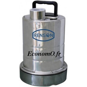 Pompe Serpillère Inox Renson S25 de 1,5 à 9 m3/h entre 7,2 et 1 m HMT Mono 230 V 0,25 kW - EconomO.fr