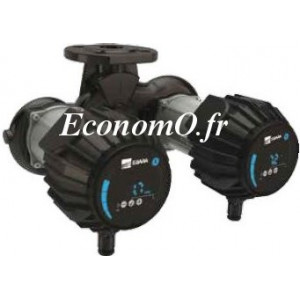 Circulateur Double Ebara Ego TC slim 65/180 Fonte de 6 à 54 m3/h entre 18,2 et 2 m HMT Mono 230 V 1,55 kW - EconomO.fr